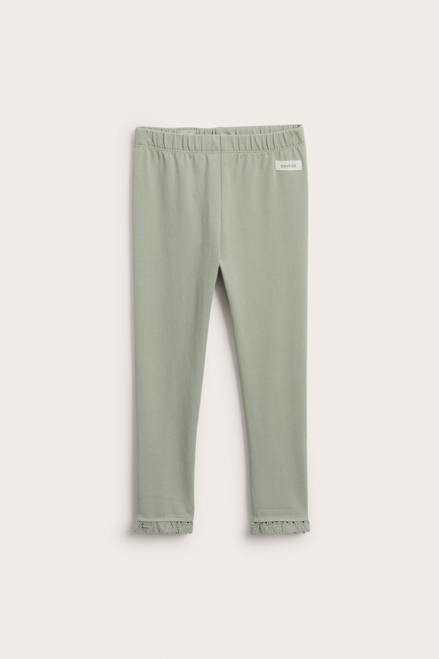 Kids green leggings with lace