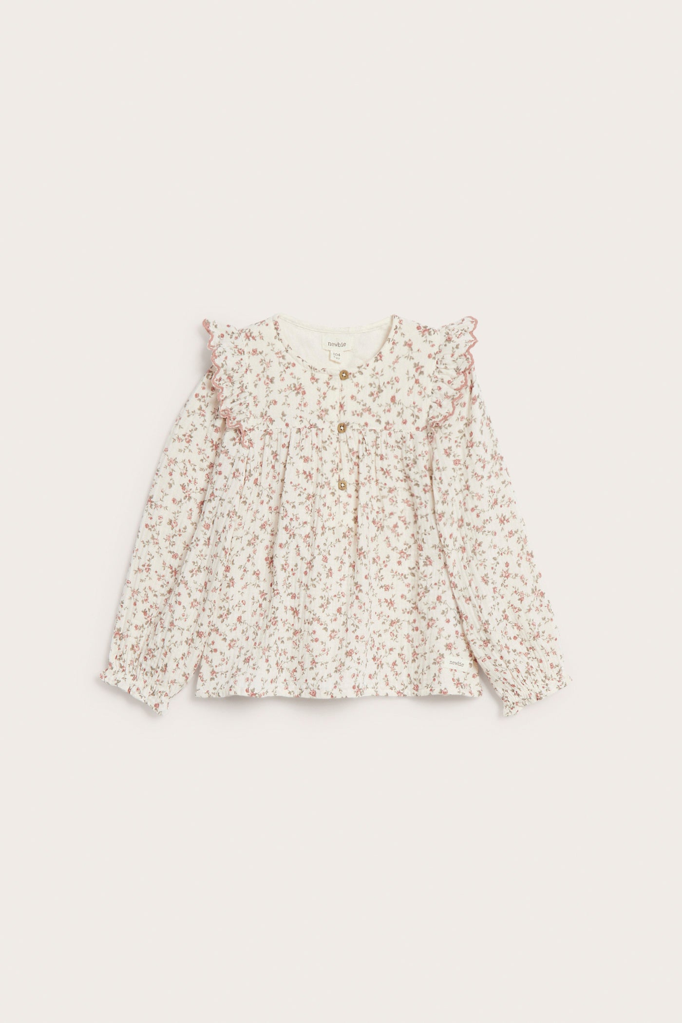 Kids ditsy floral muslin blouse