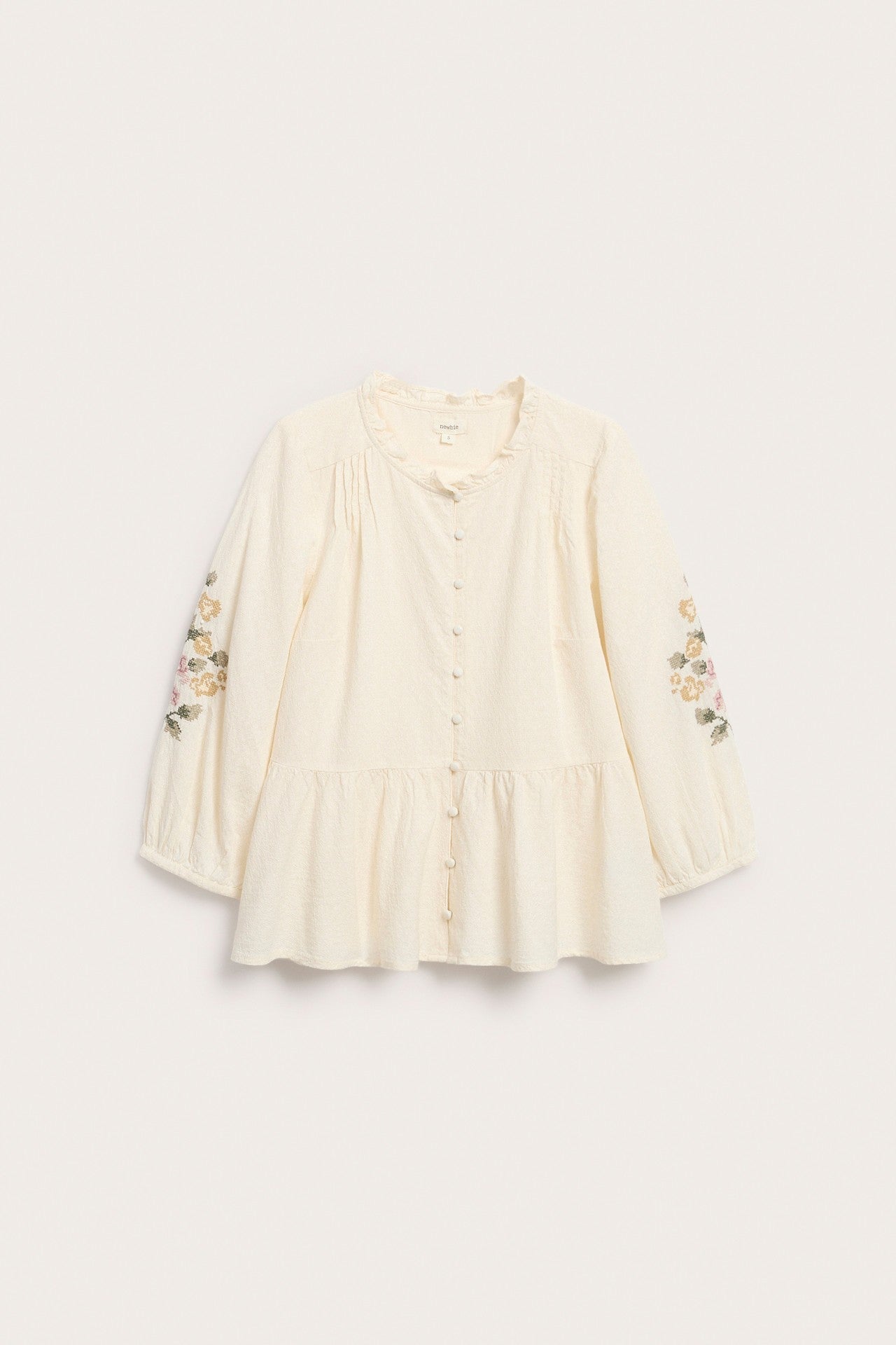 Women's embroidered peplum blouse