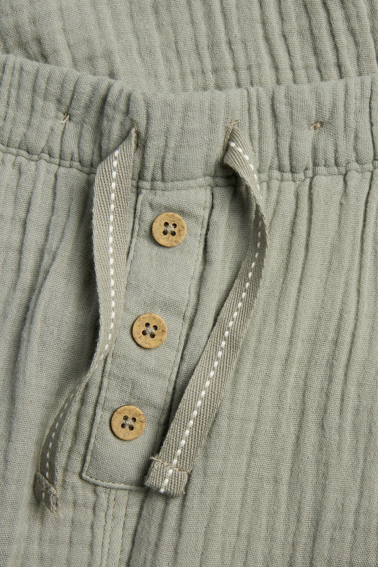 Kids green muslin trousers