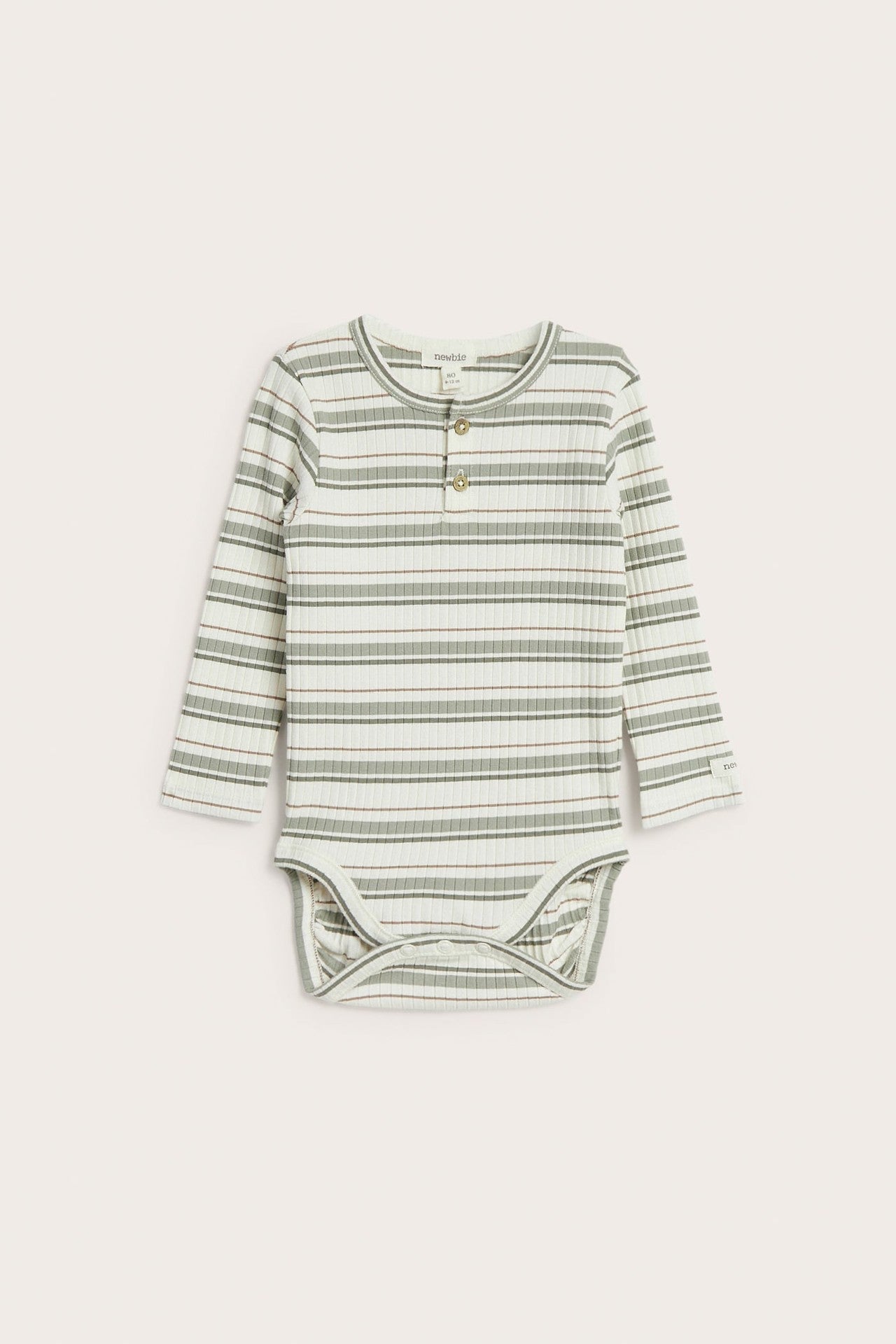 Baby striped long-sleeved bodysuit