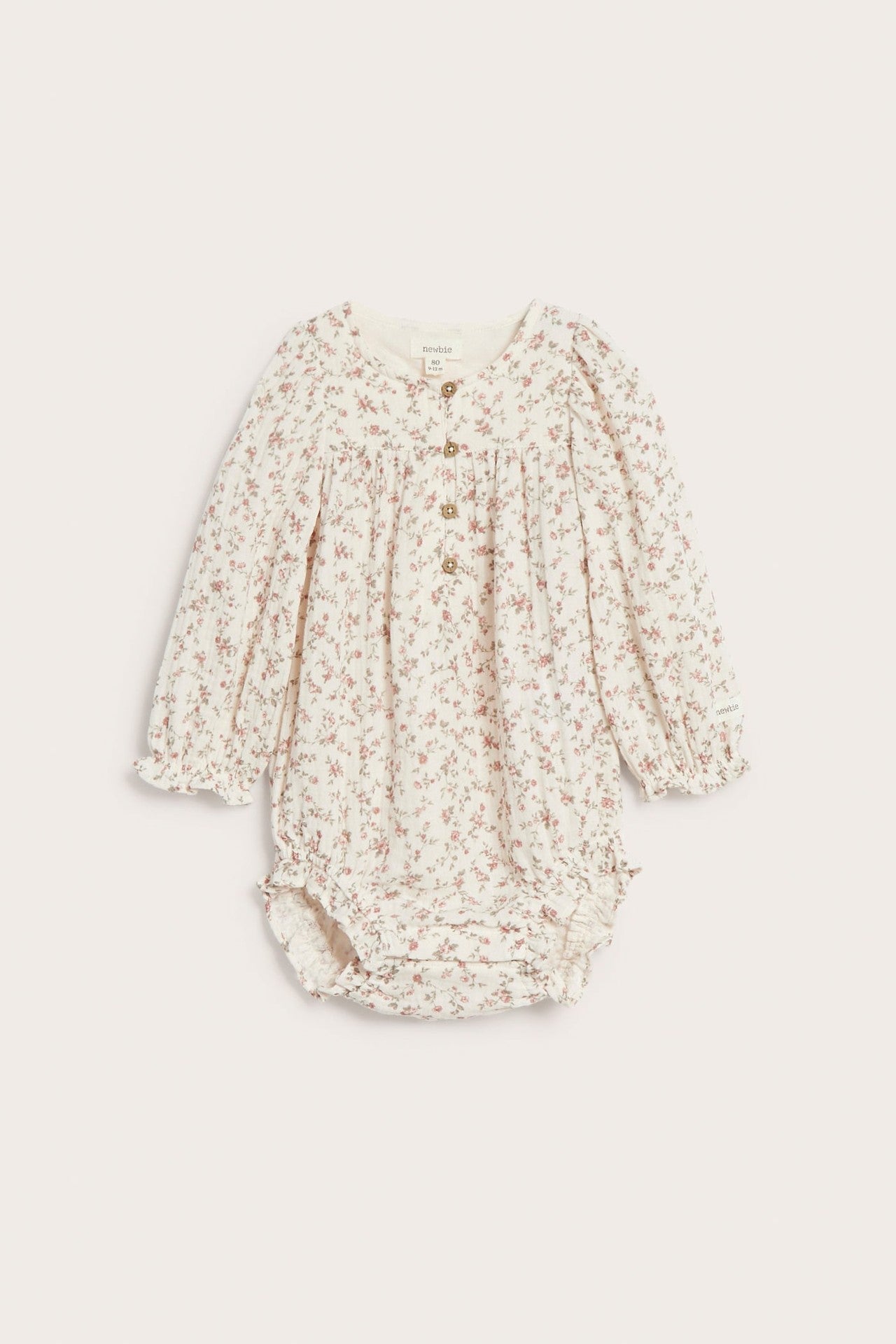 Baby floral muslin bodysuit