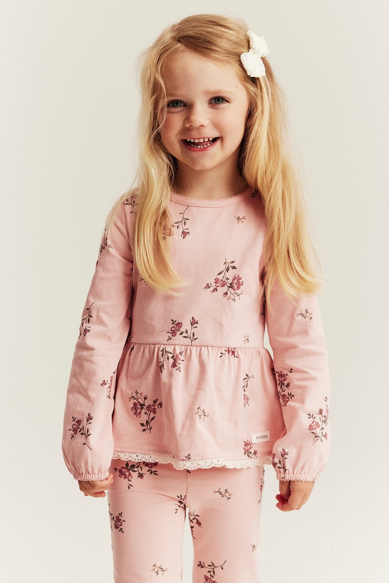 Baby & kids pink floral peplum top