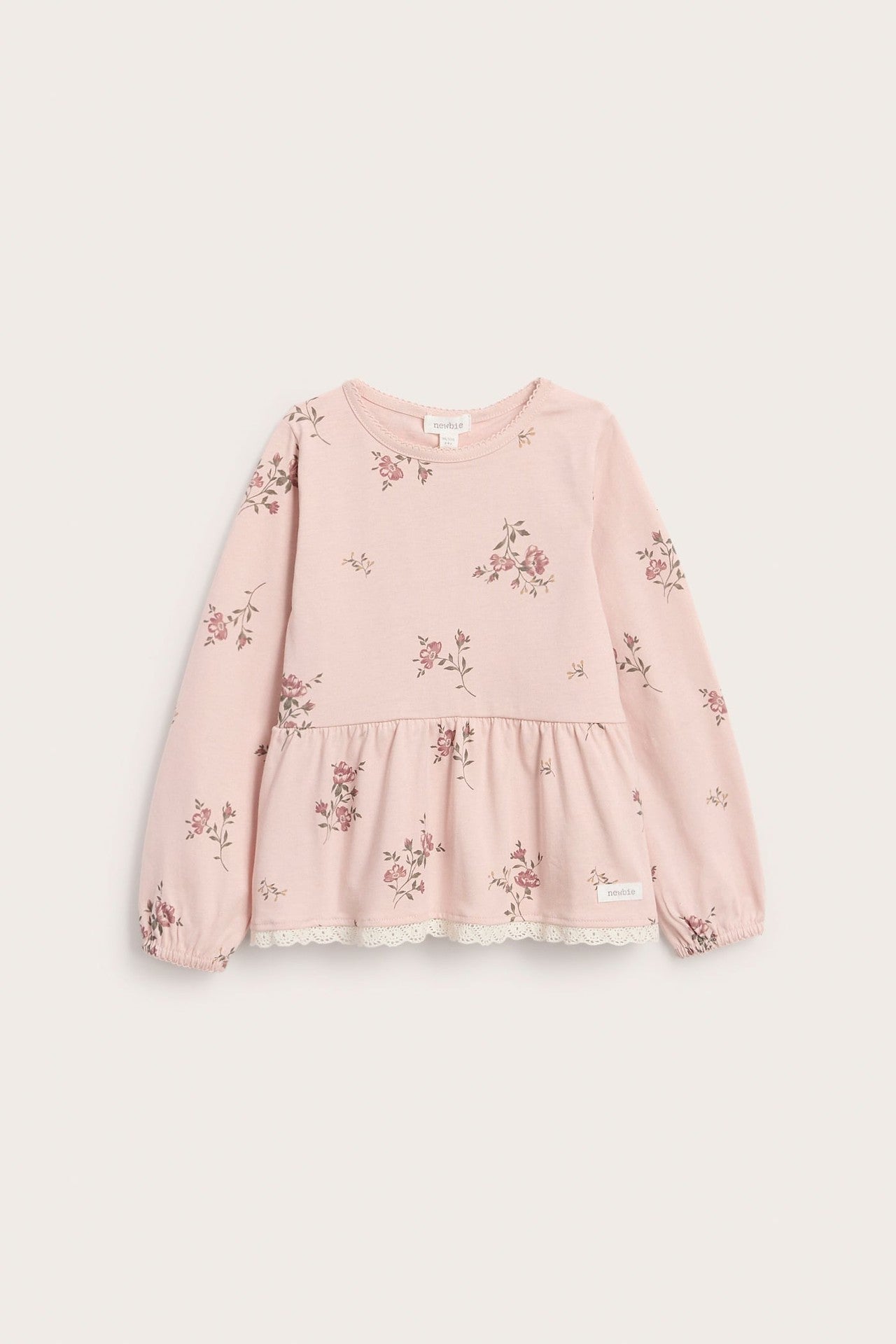 Baby & kids pink floral peplum top