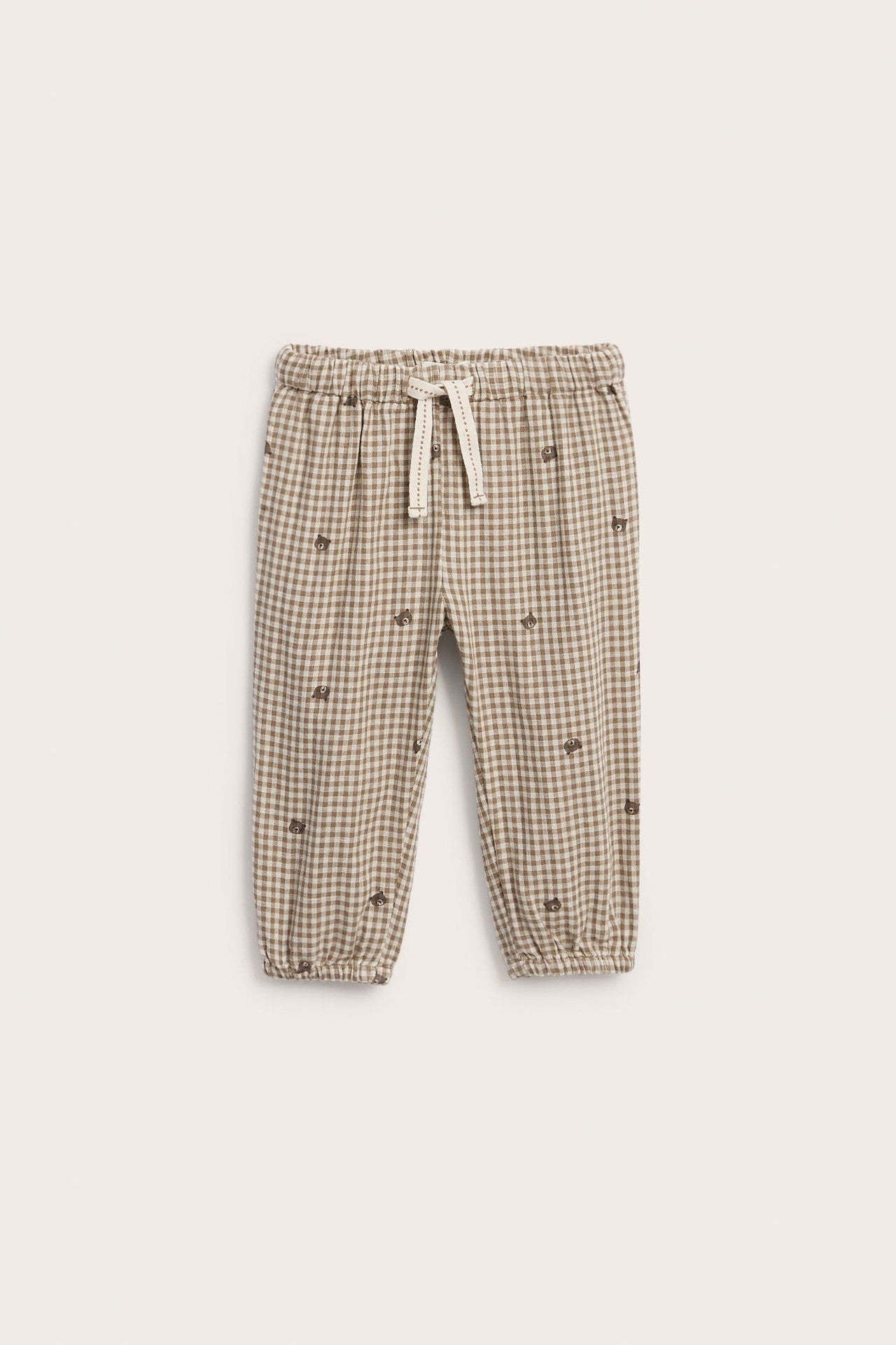 Baby brown checked trousers