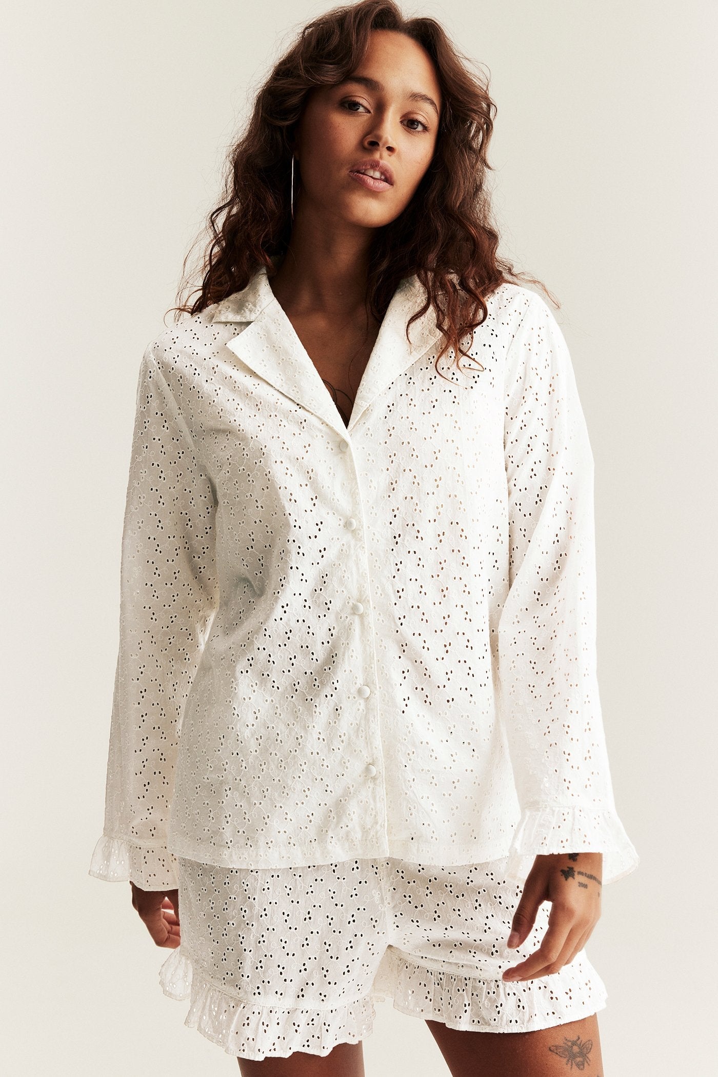 Women’s broderie anglaise pyjamas
