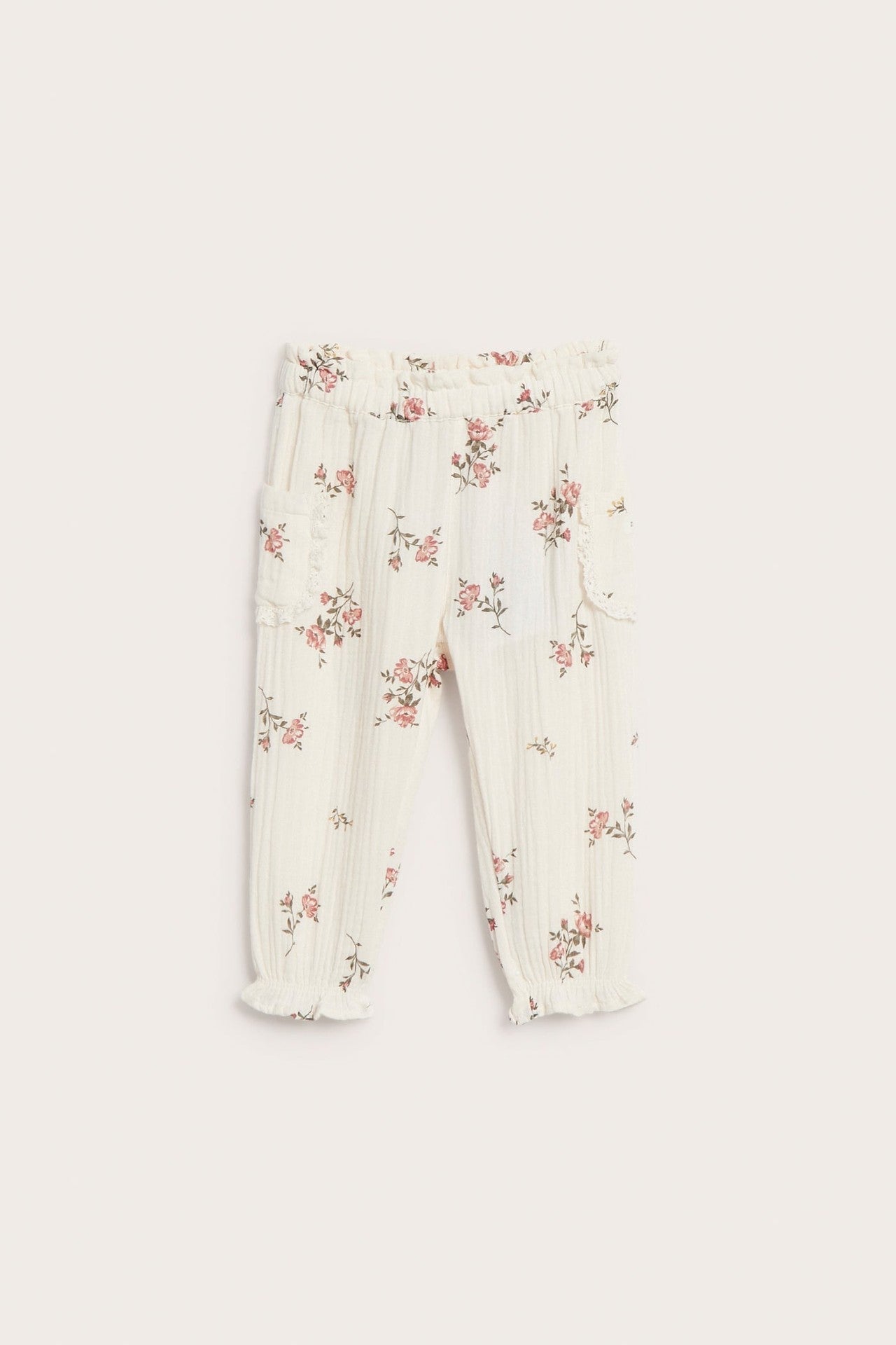 Baby woven floral pants