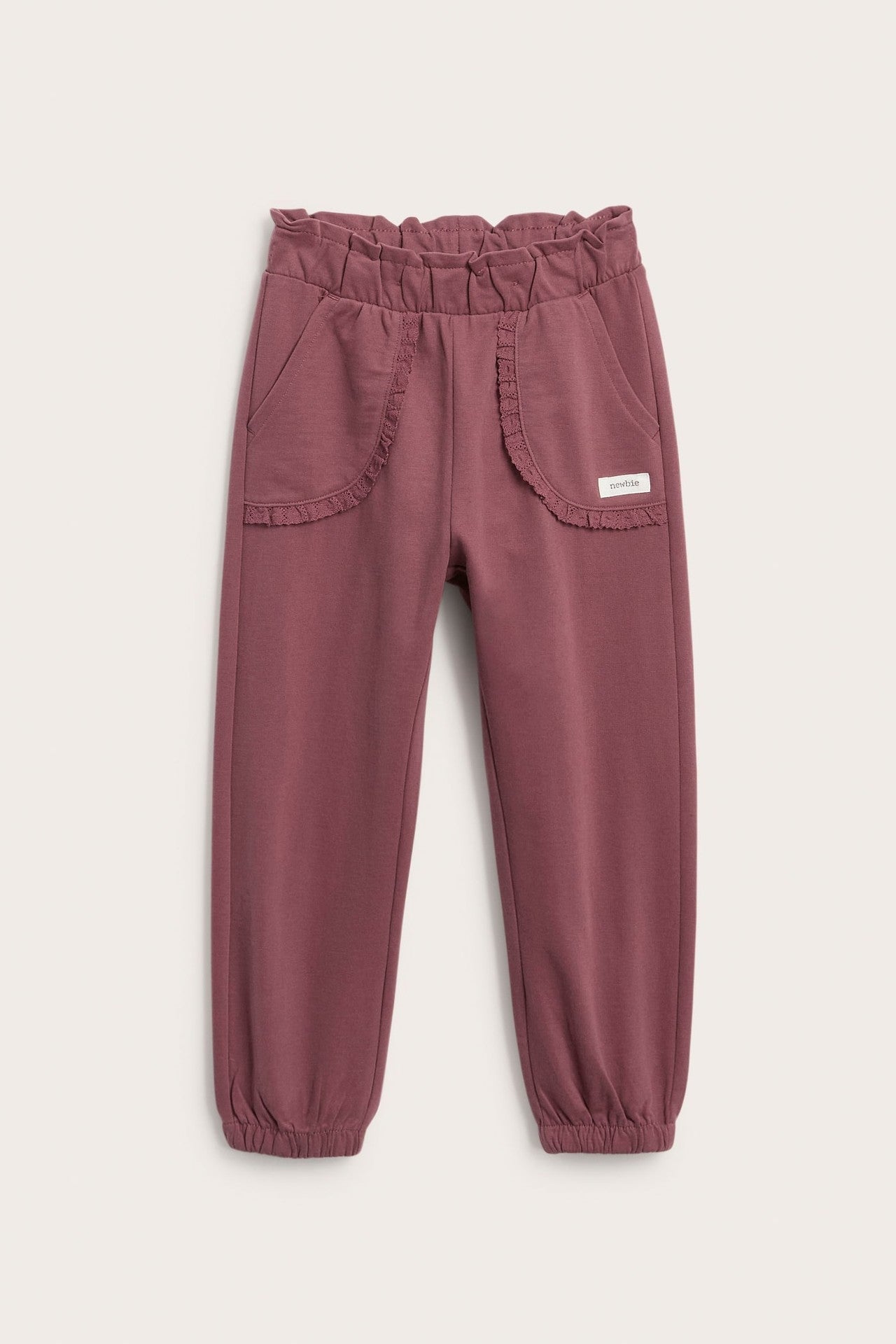 Kids jogging bottoms with lace details