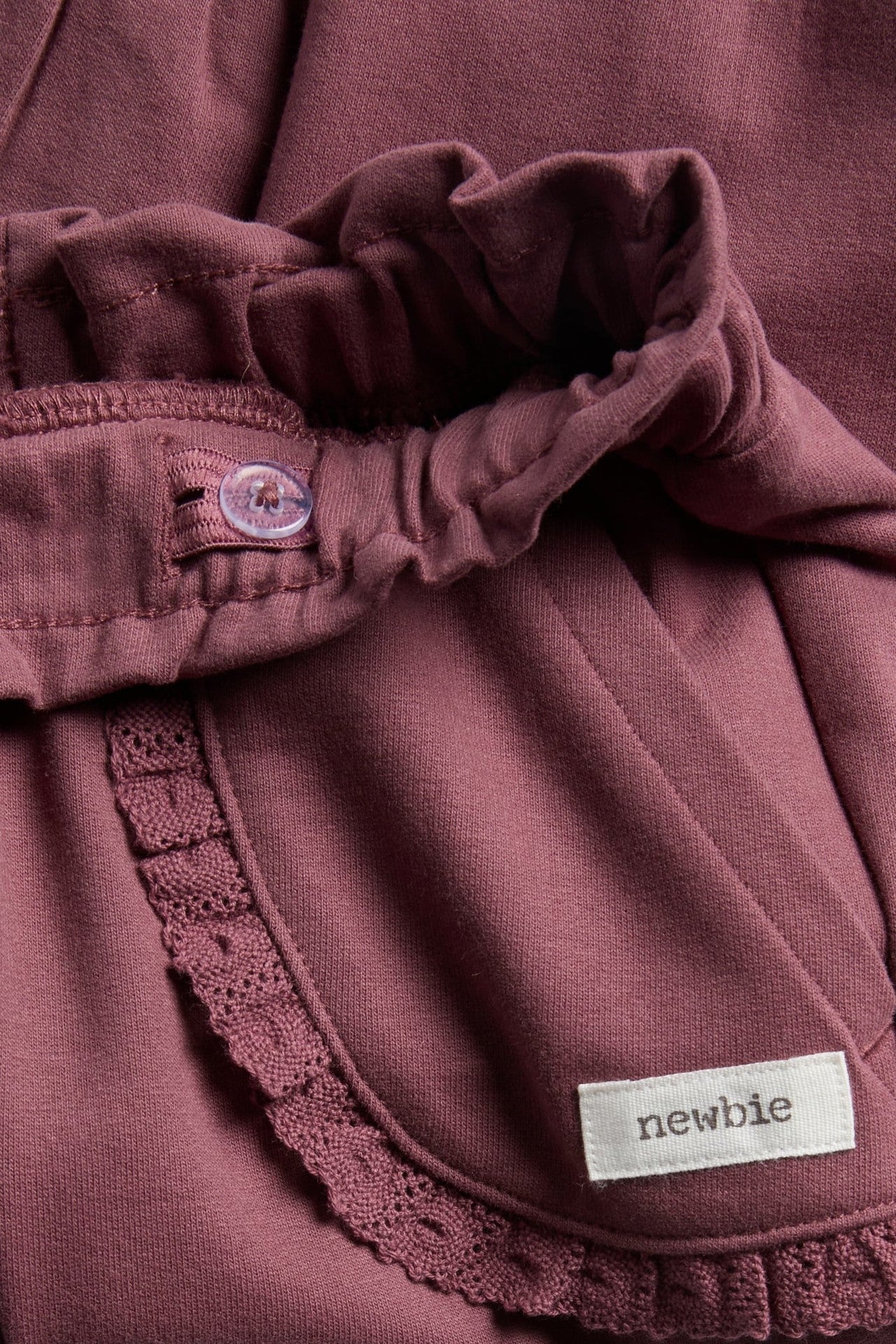 Baby jogging bottoms with lace details