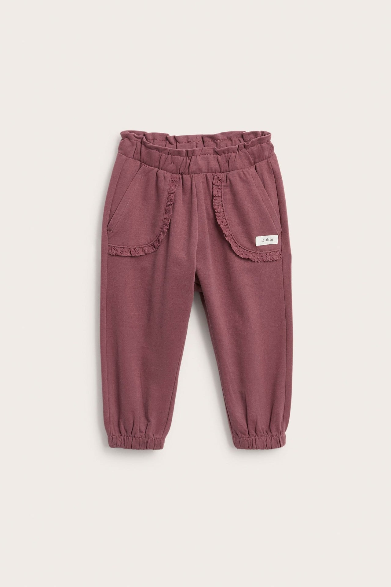 Baby jogging bottoms with lace details
