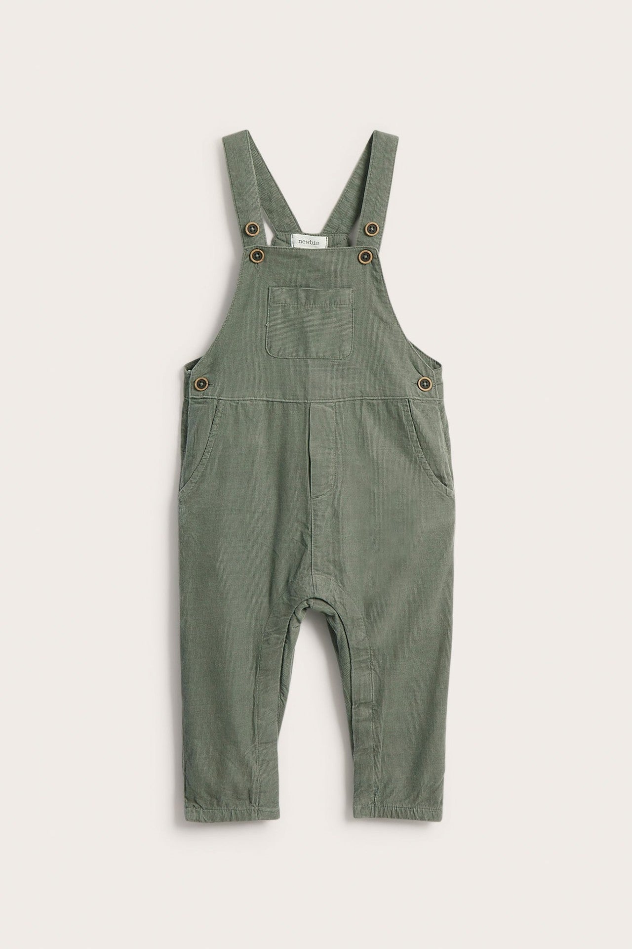 Baby green corduroy dungarees