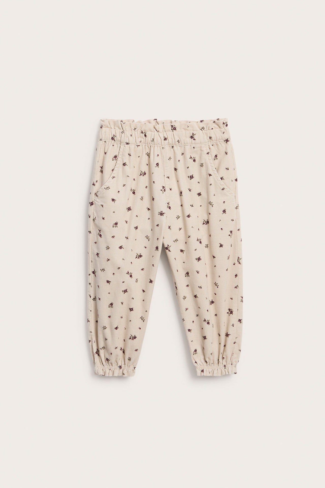 Baby floral corduroy trousers