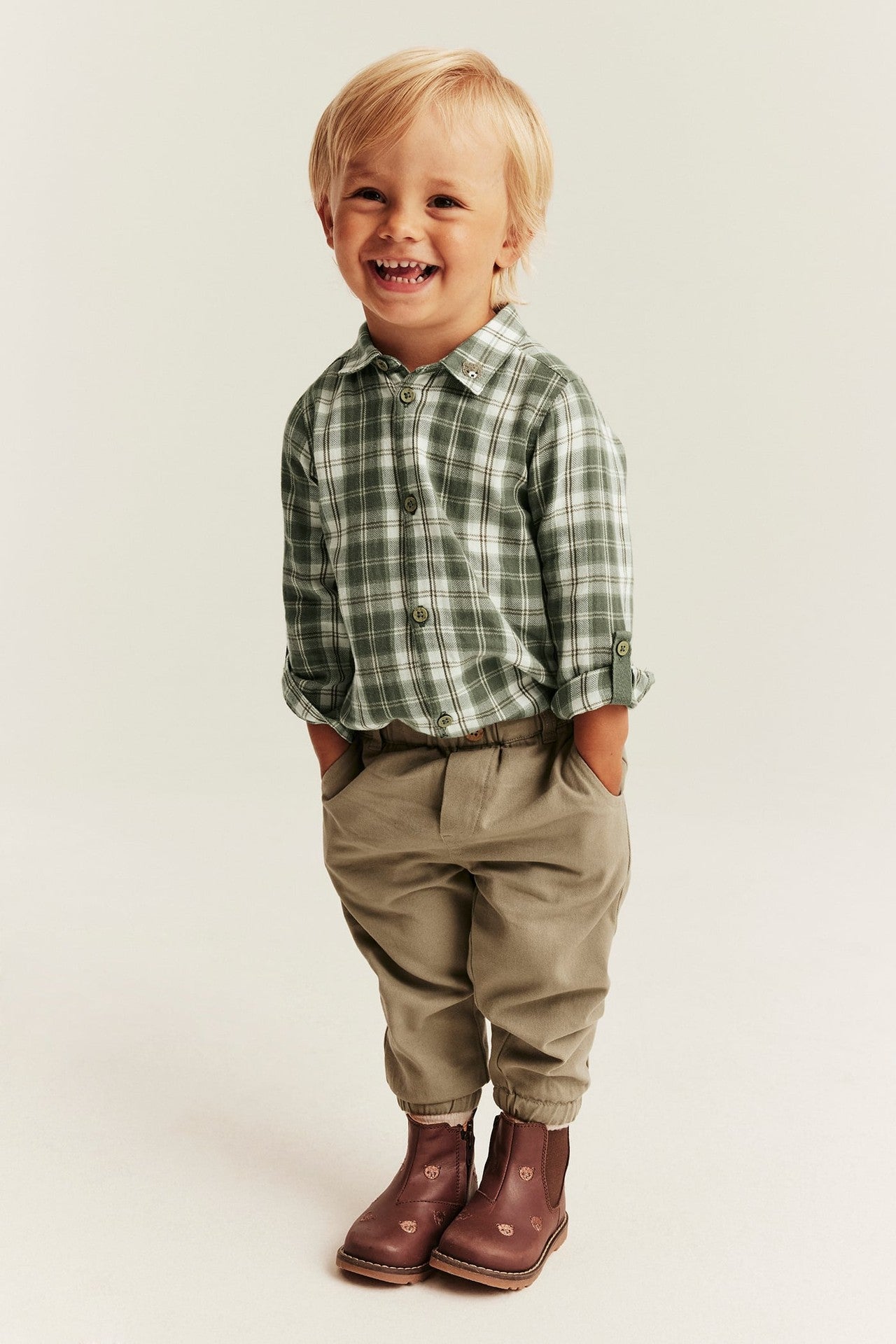 Baby collared shirt bodysuit
