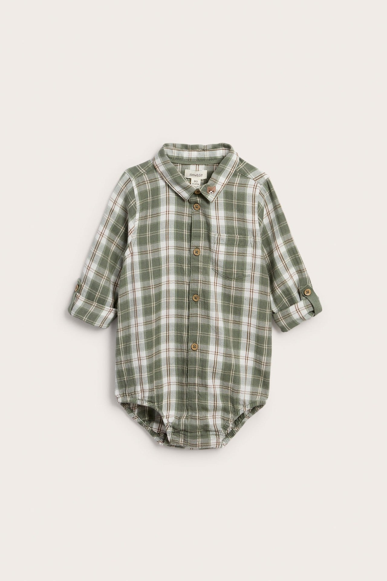 Baby collared shirt bodysuit