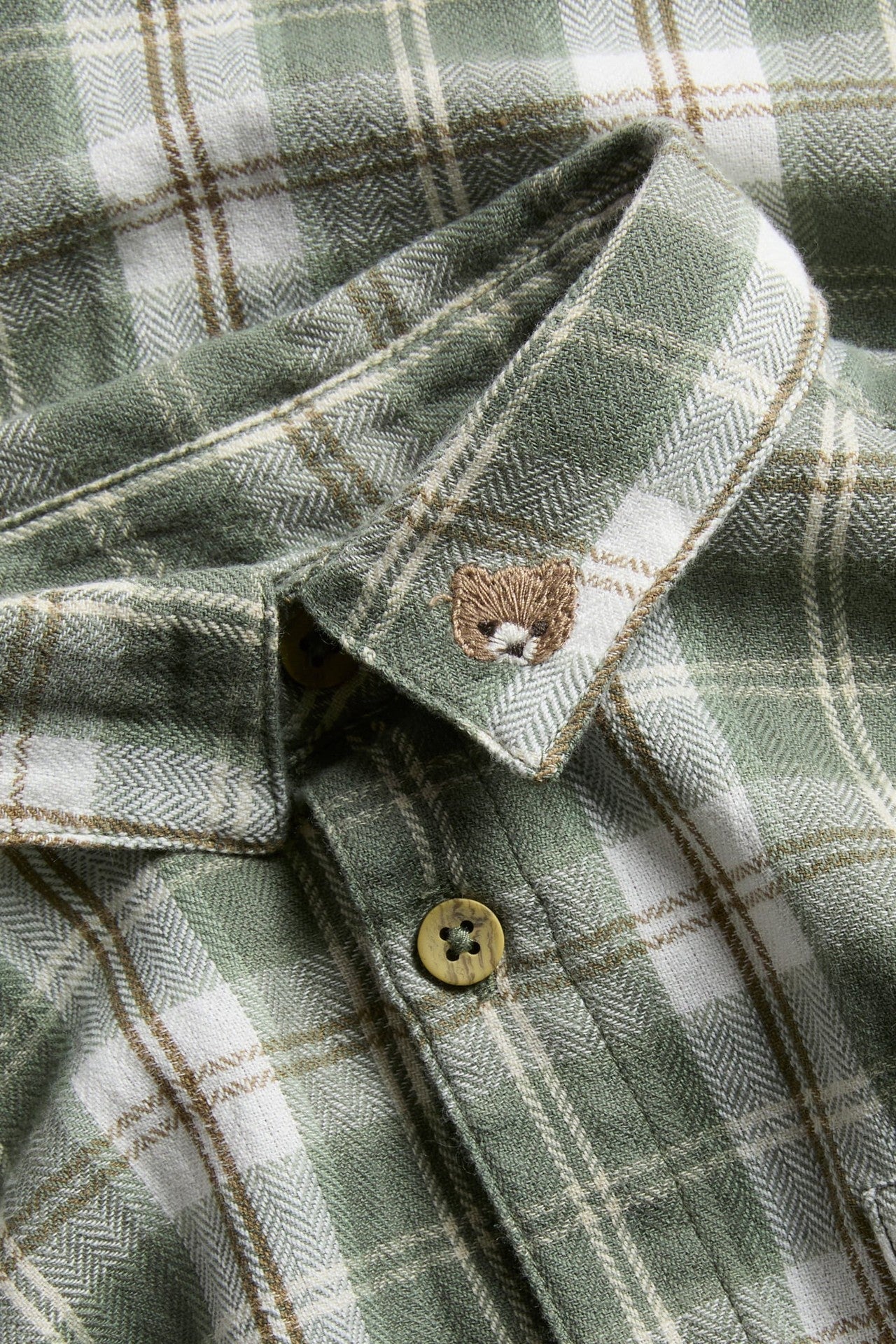 Kids checked shirt with embroidery
