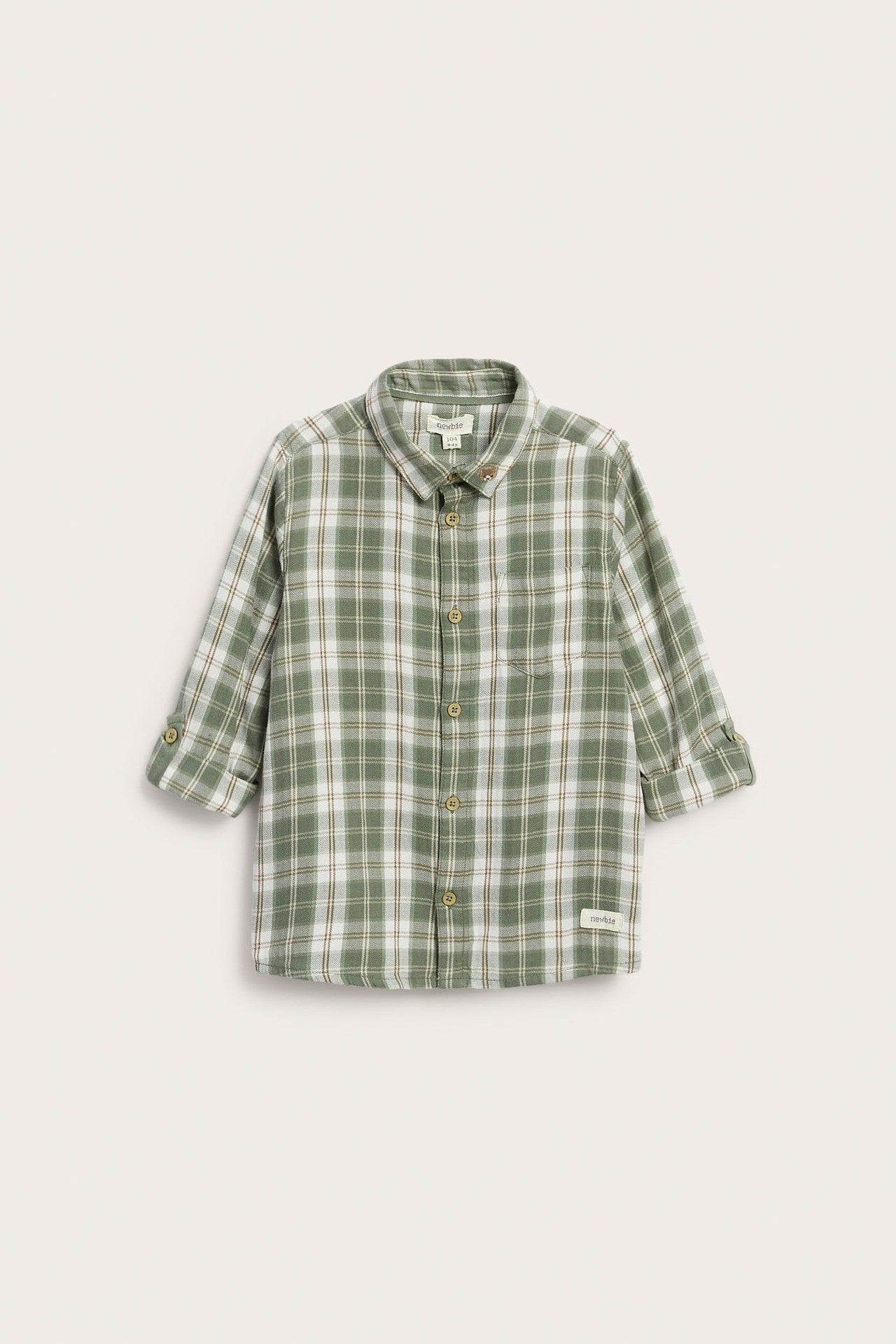 Kids checked shirt with embroidery