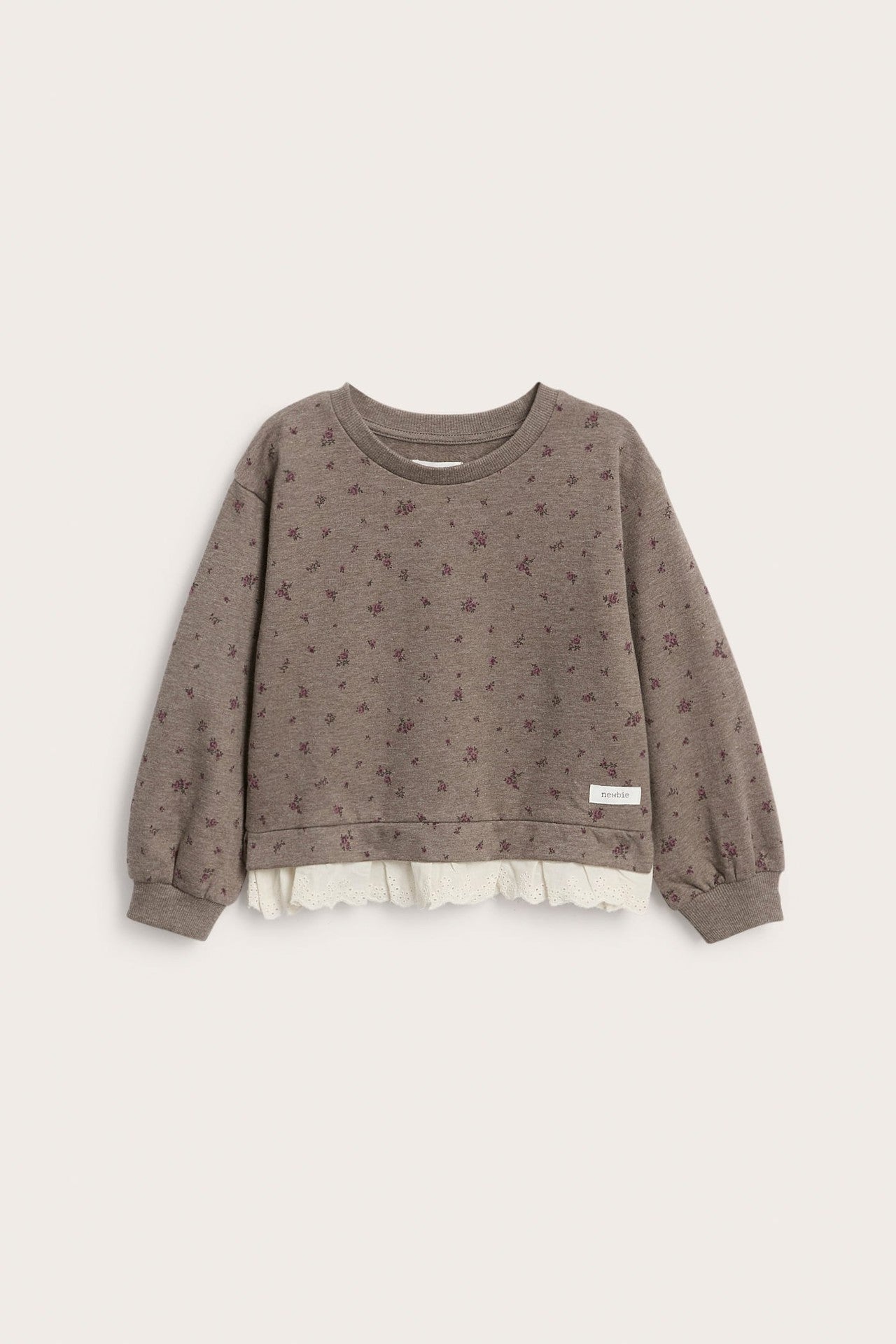 Baby & Kids sweatshirt with lace frill