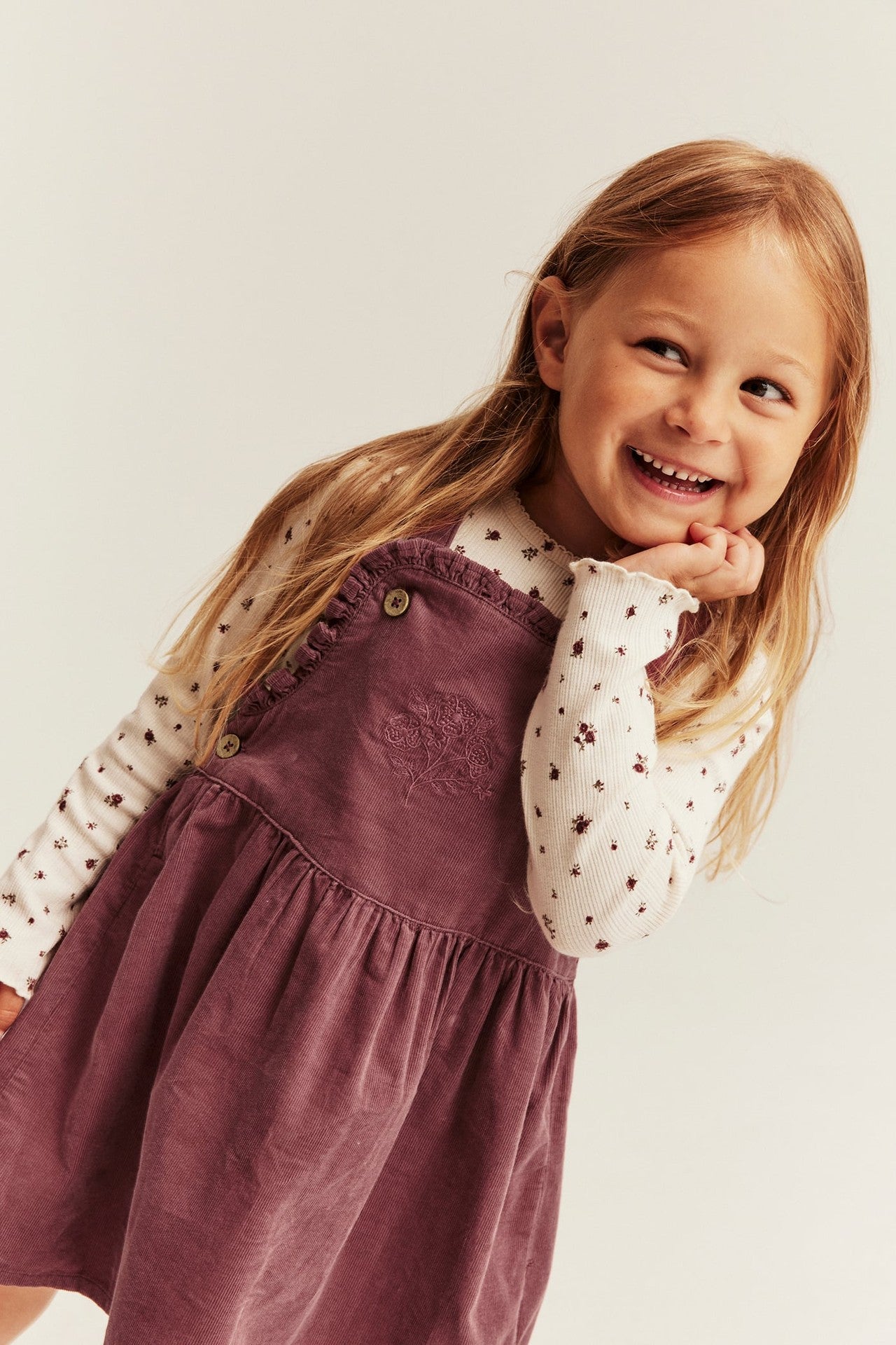 Kids corduroy pinafore dress