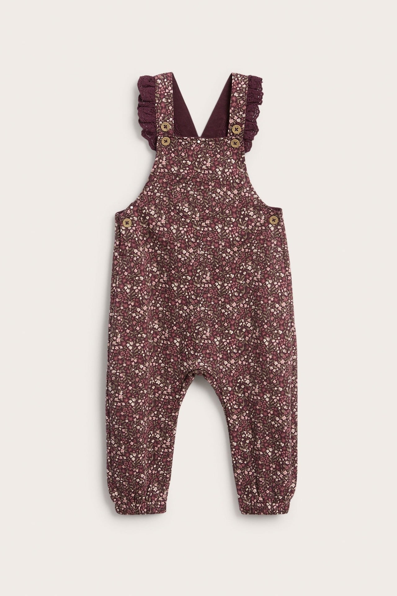 Baby ditsy floral dungarees