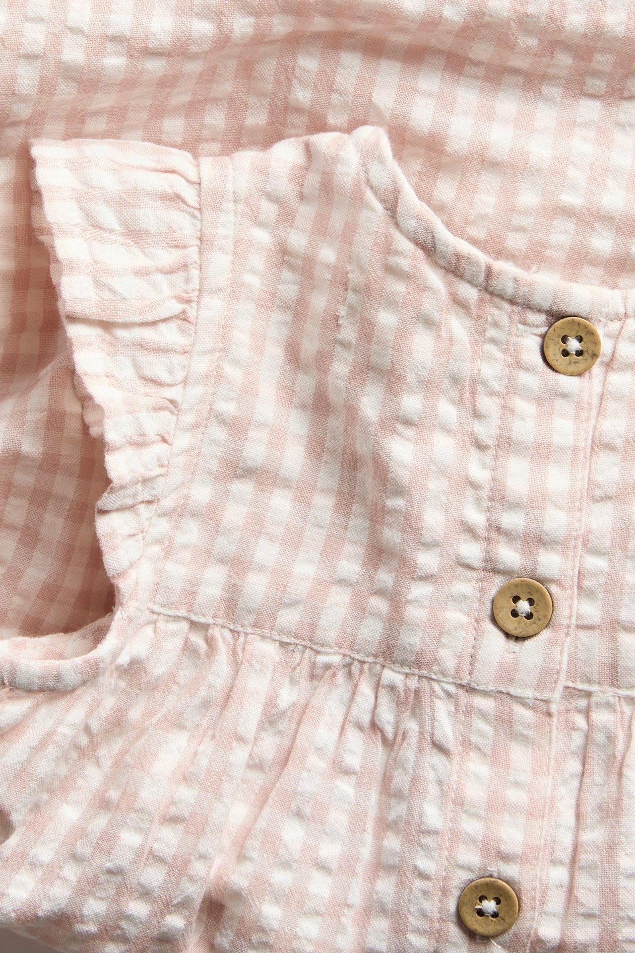 Baby pink checked dress