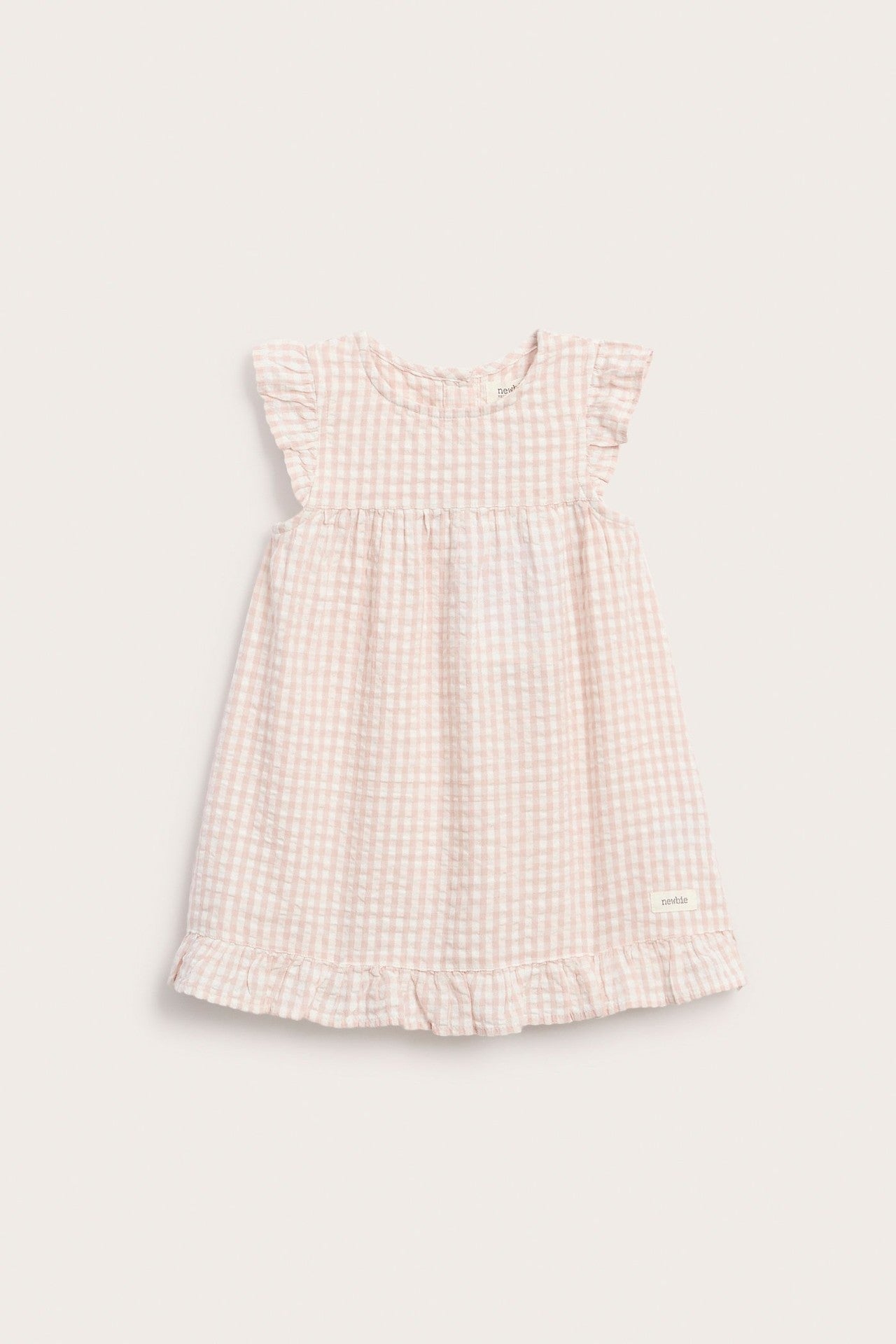Baby pink checked dress