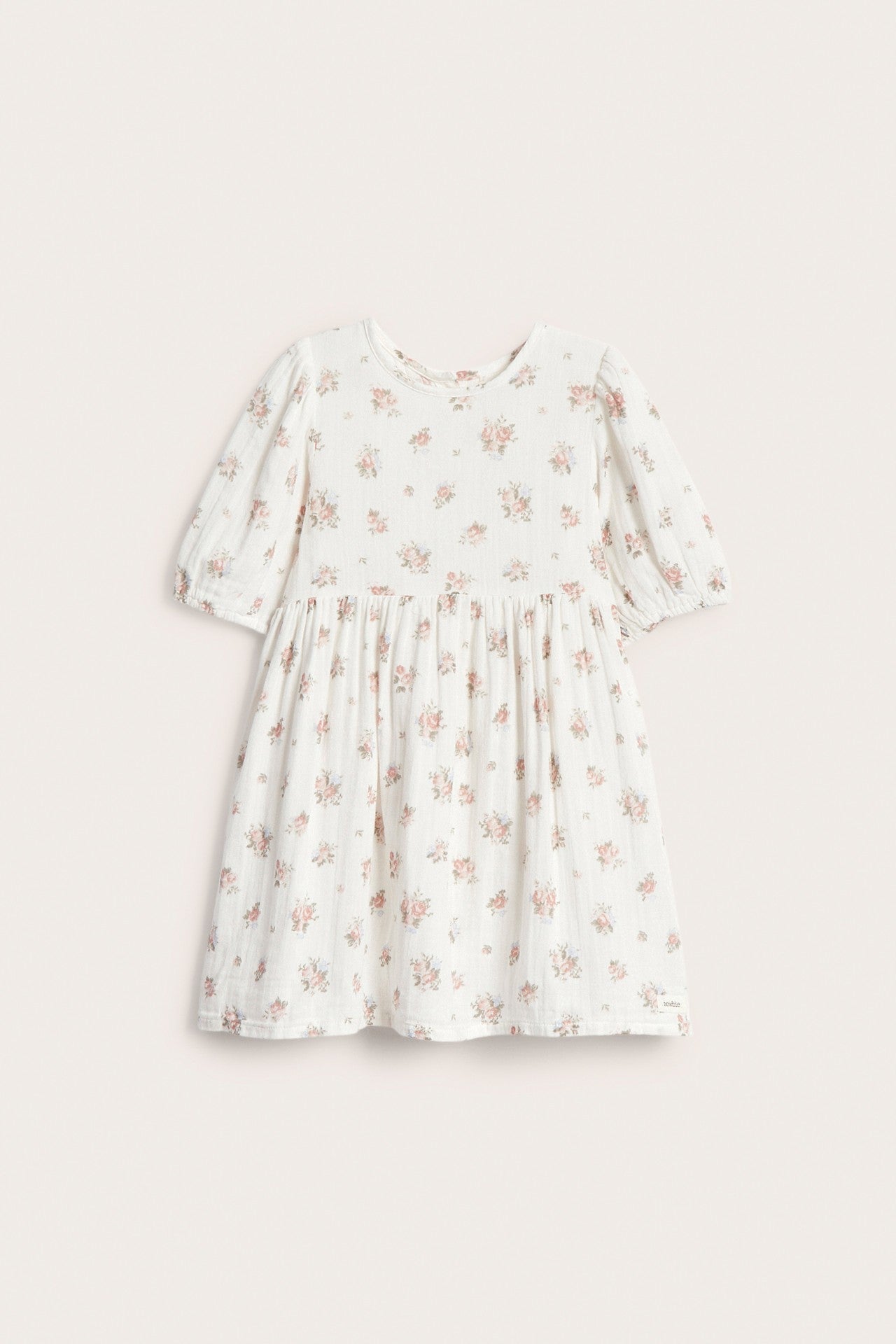 Kids floral dress with puff sleeves