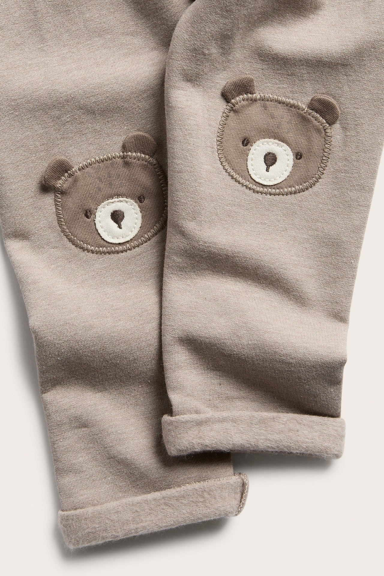 Baby leggings with bear detail