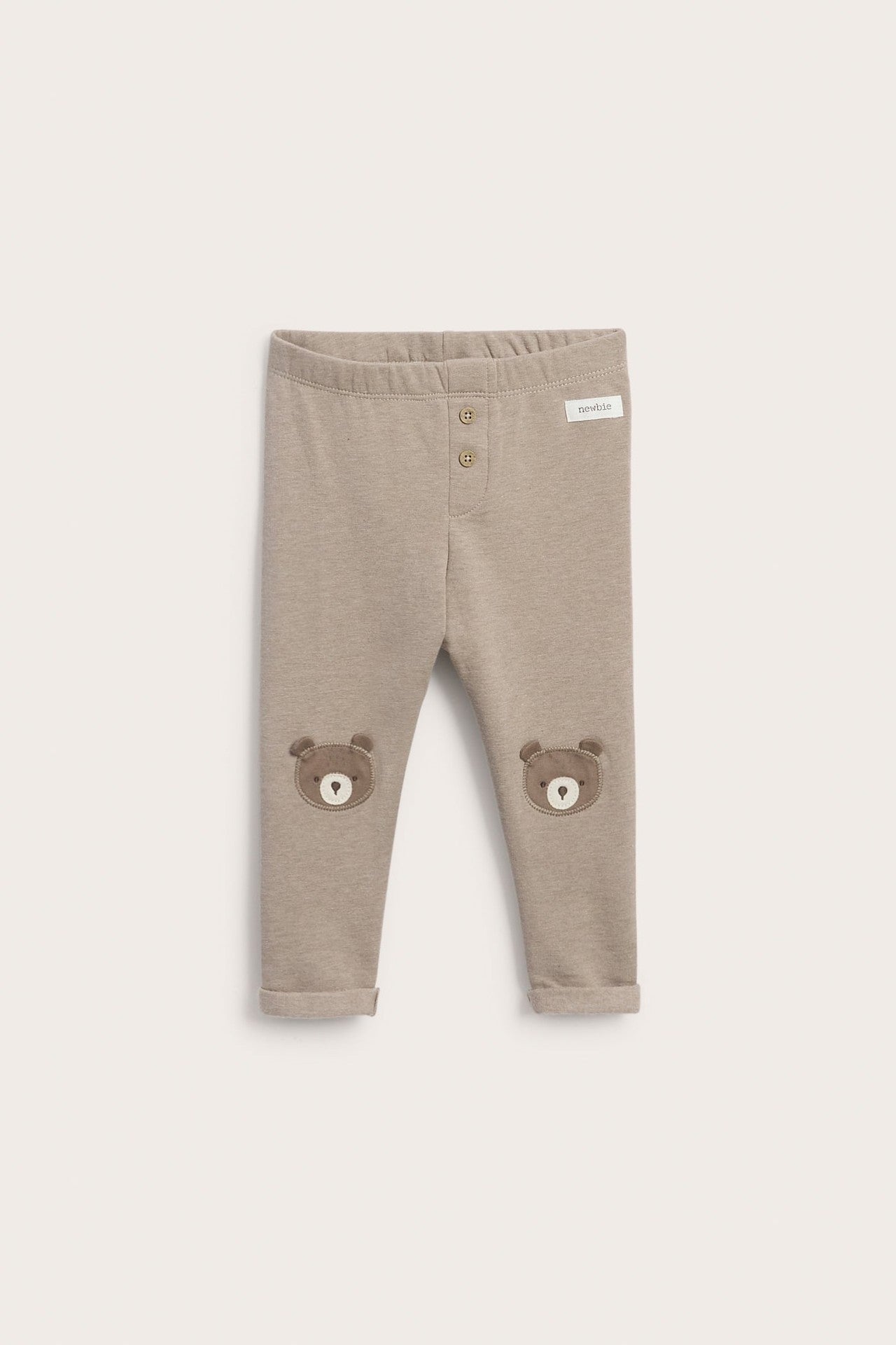 Baby leggings with bear detail