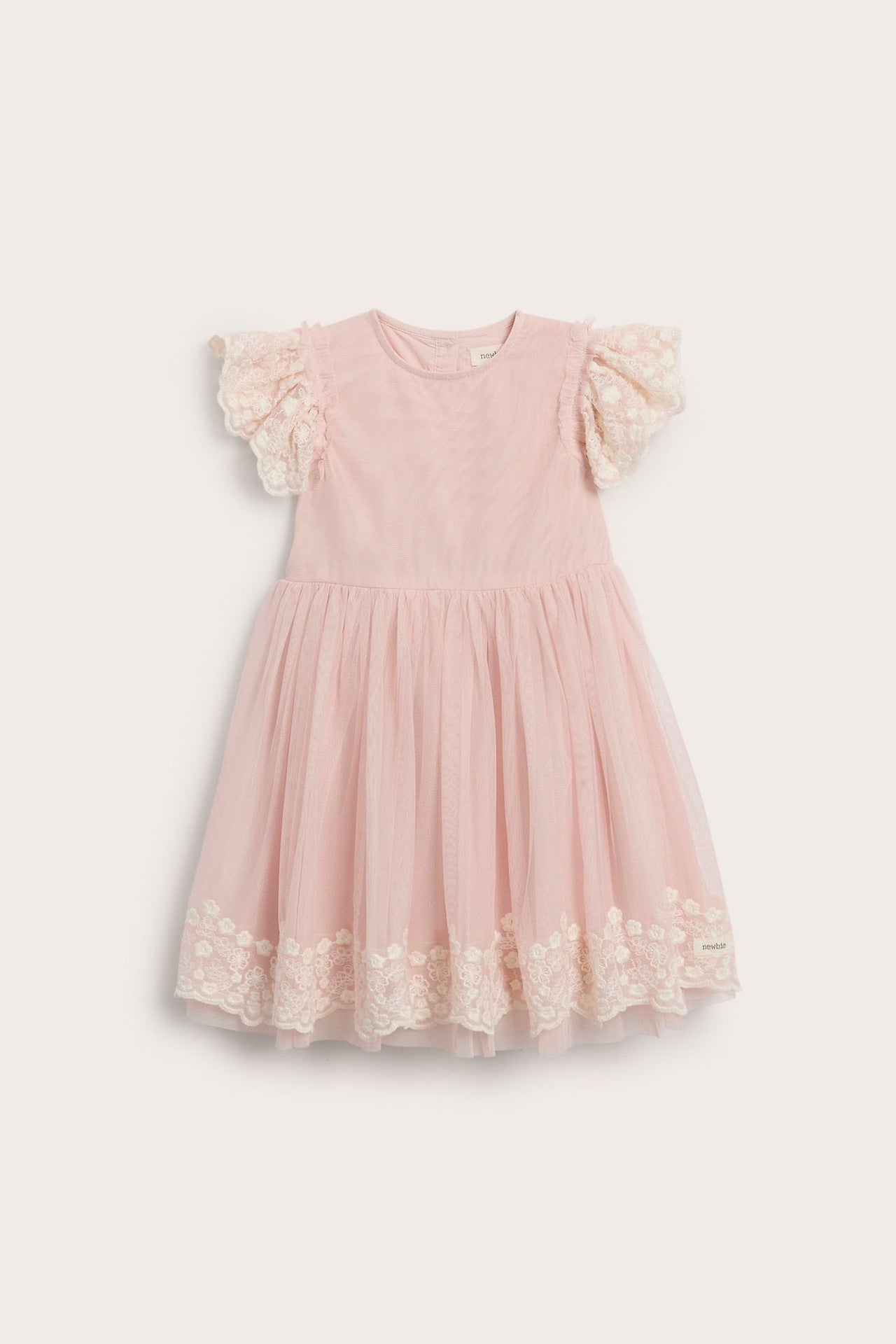 Kids mesh dress with embroidery
