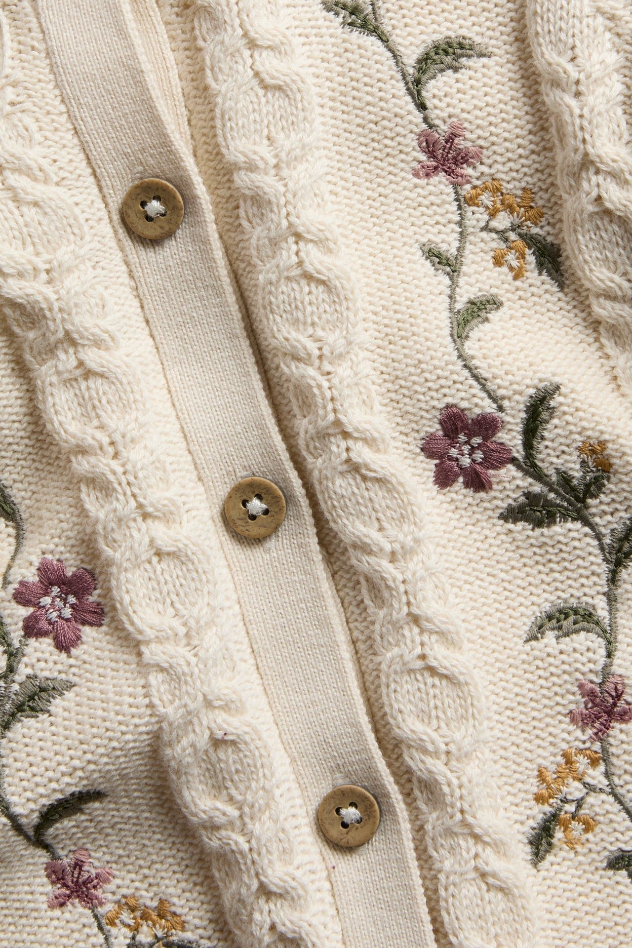 Baby knitted cardigan with embroidery