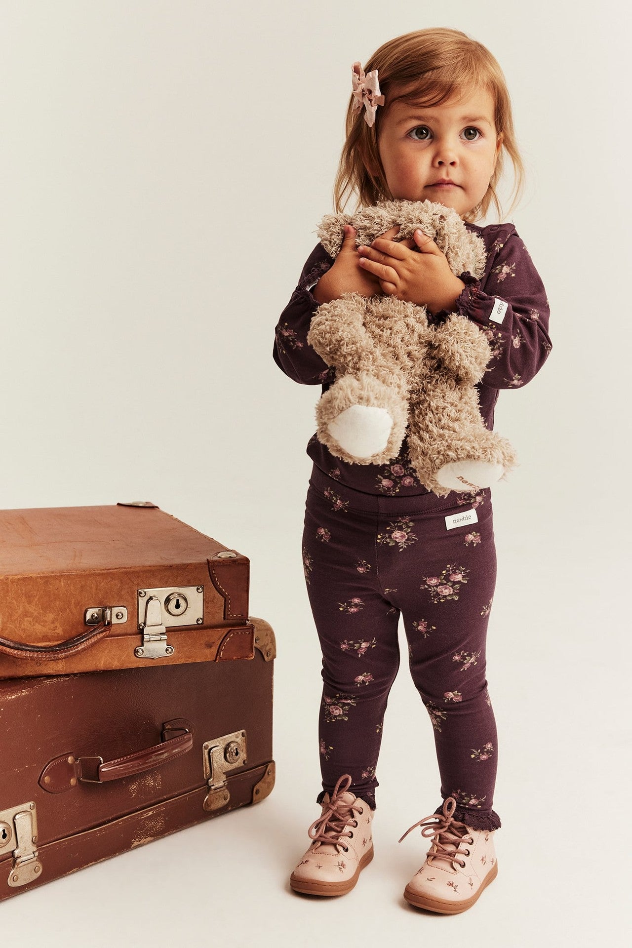 Baby floral leggings with frill