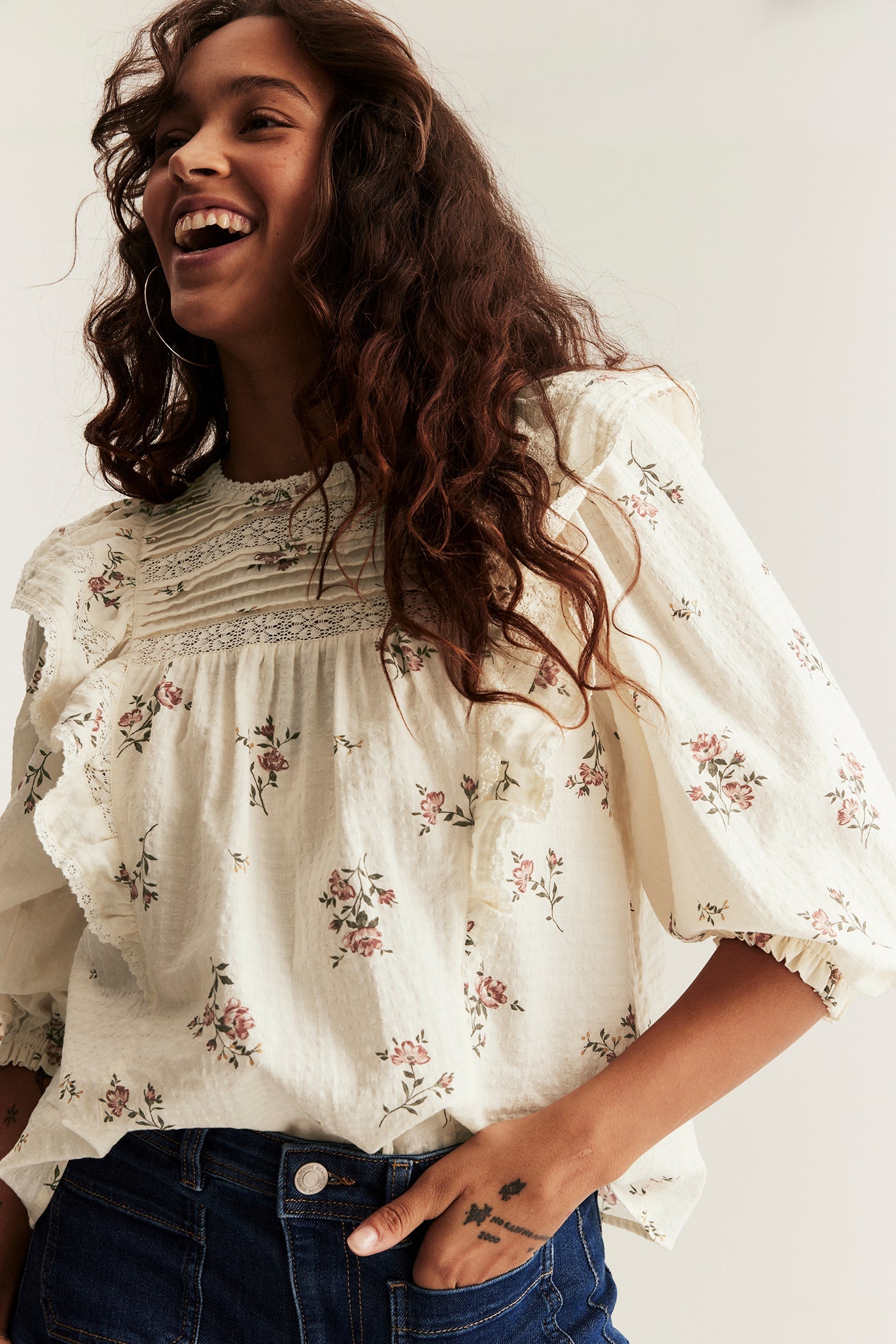 Women’s floral lace blouse