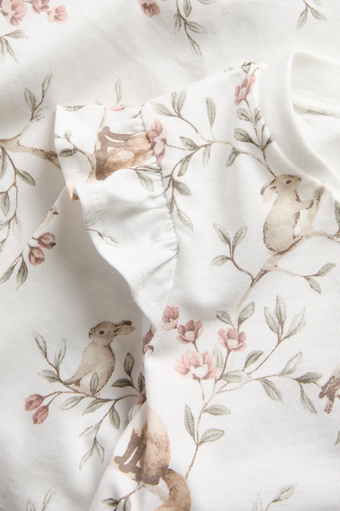 Baby floral pyjamas with frills