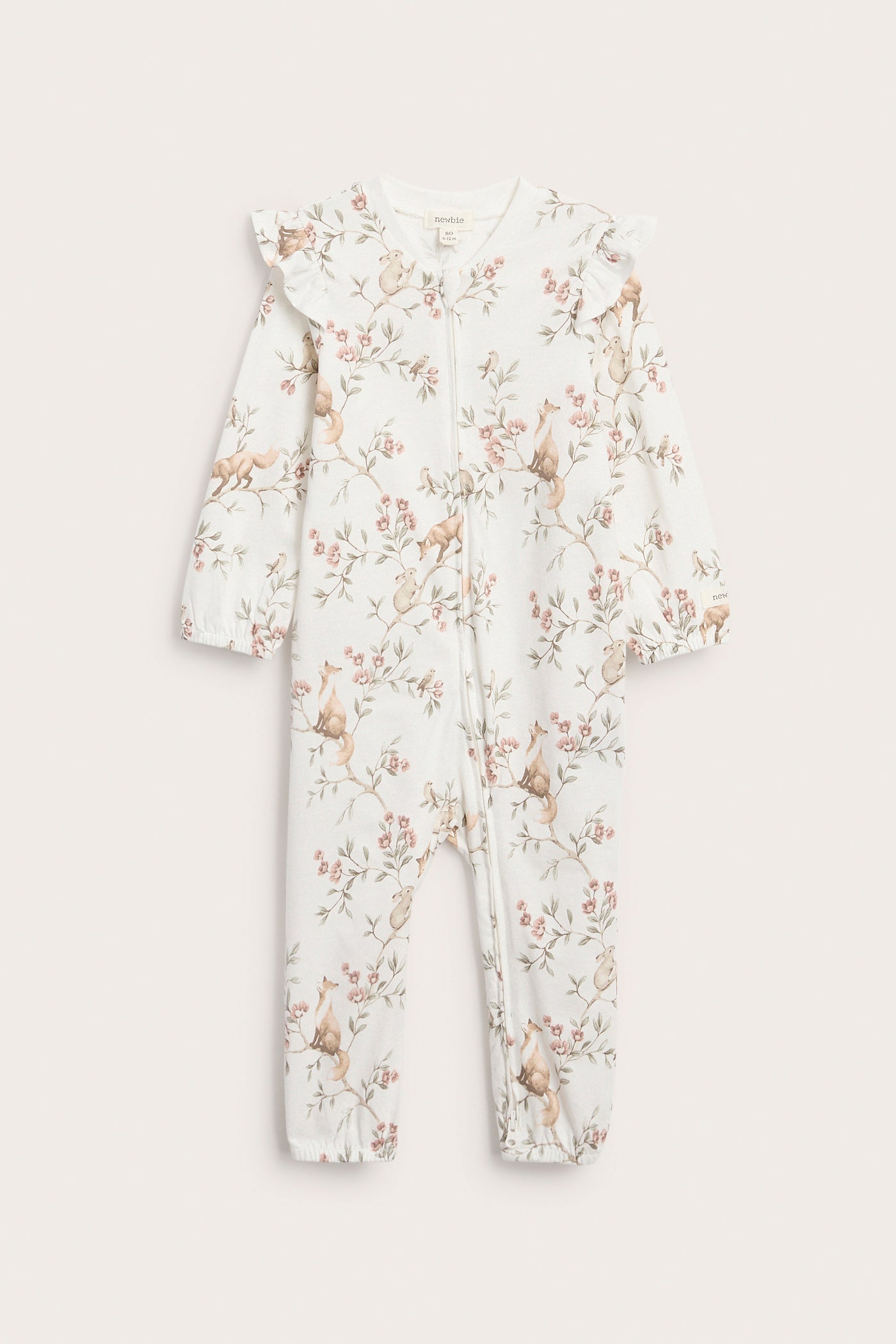 Baby floral pyjamas with frills
