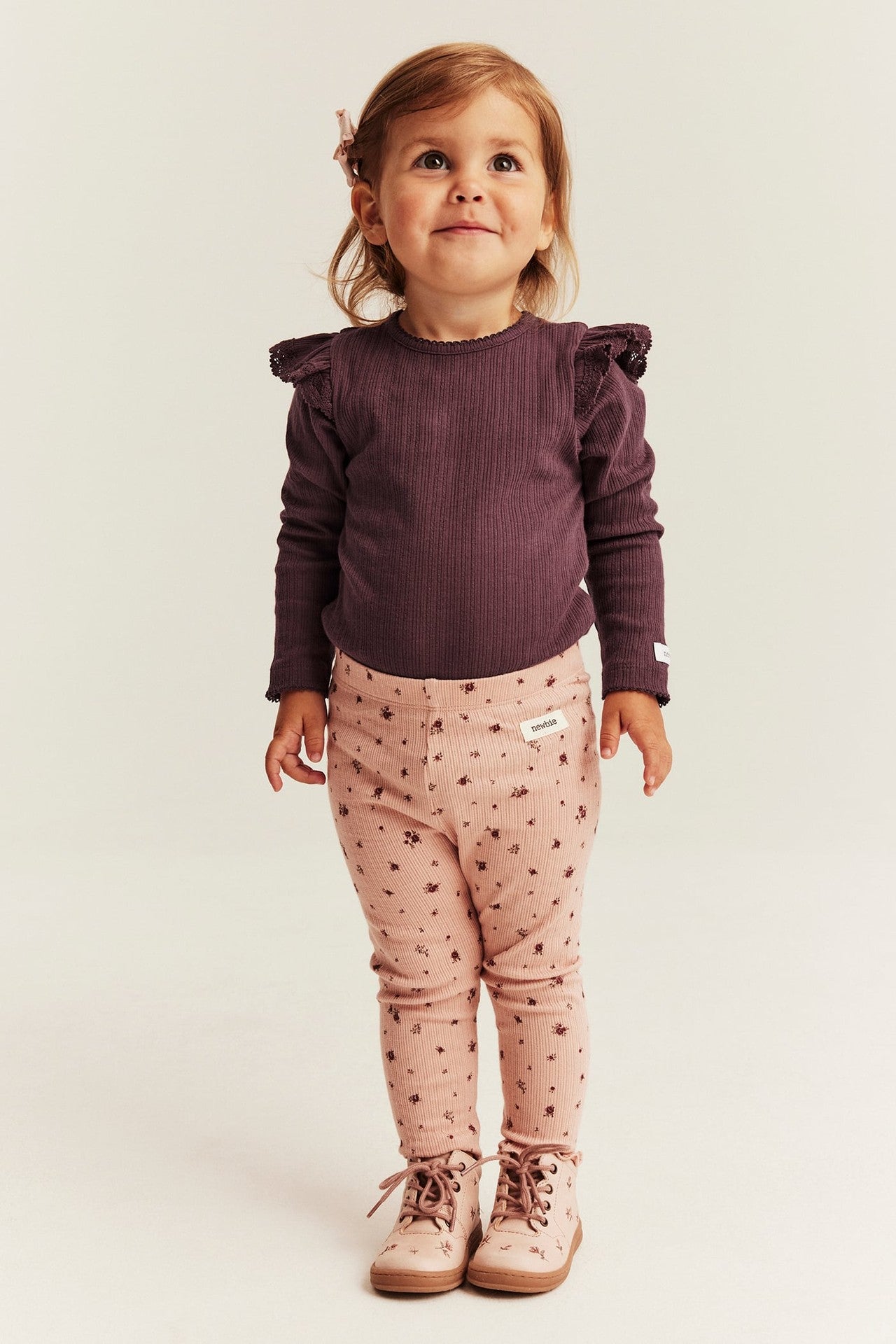 Baby ribbed bodysuit with frills