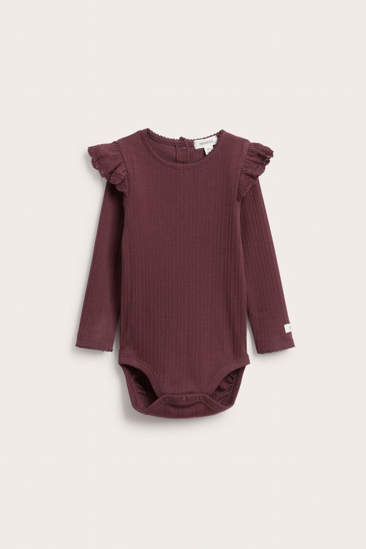 Baby ribbed bodysuit with frills