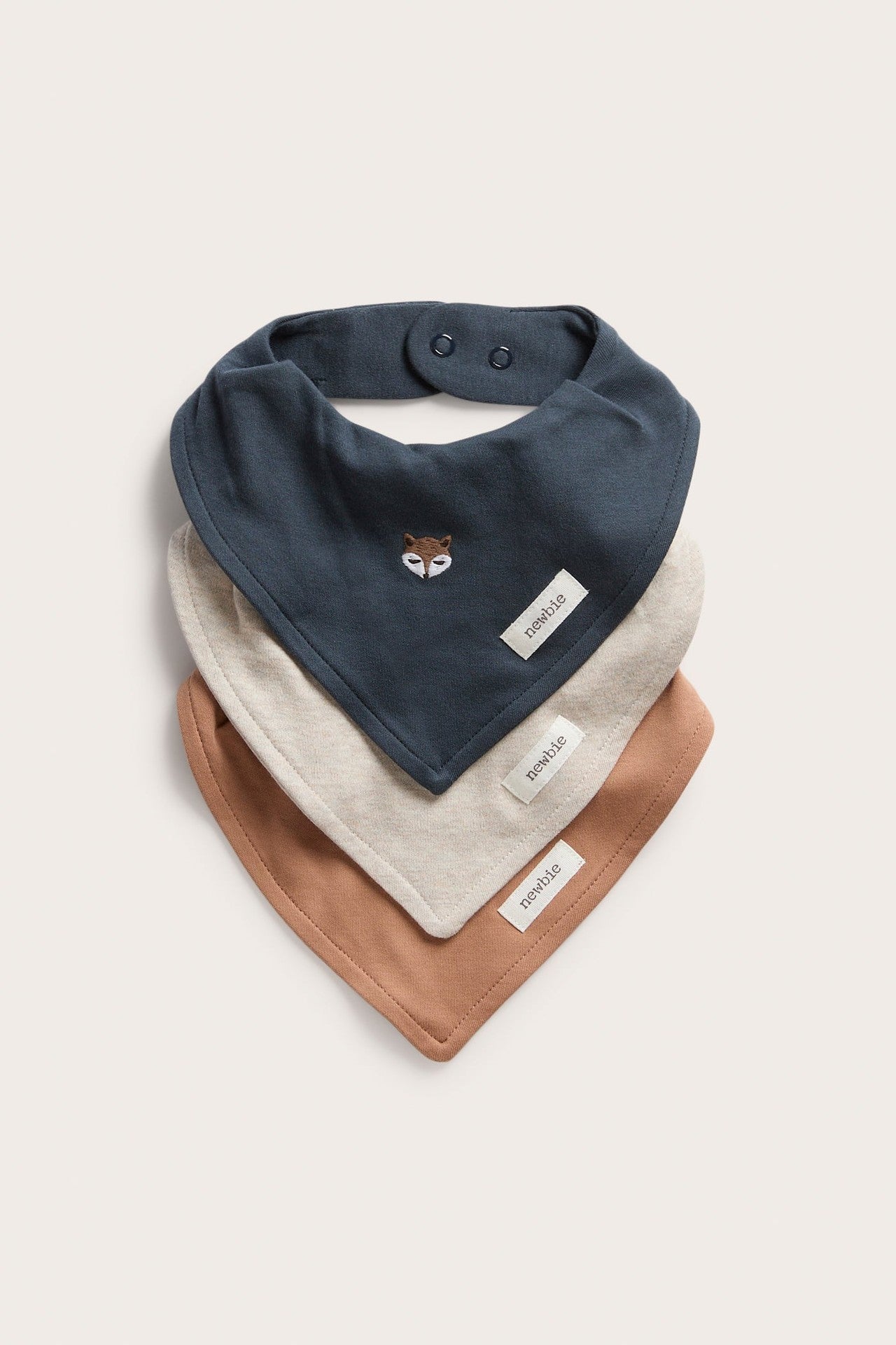 Baby fox motif bibs (3-pack)