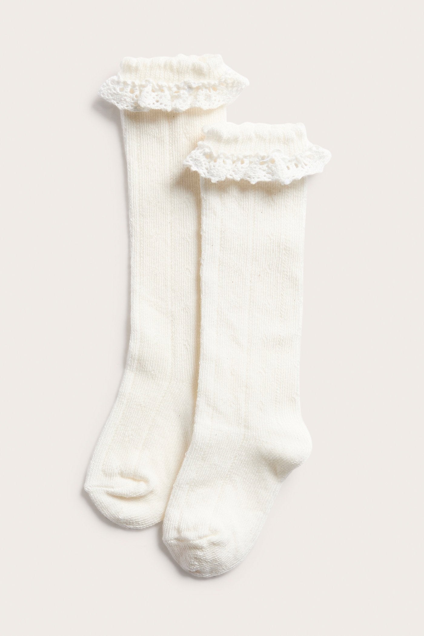 Baby pointelle pattern knee-highs