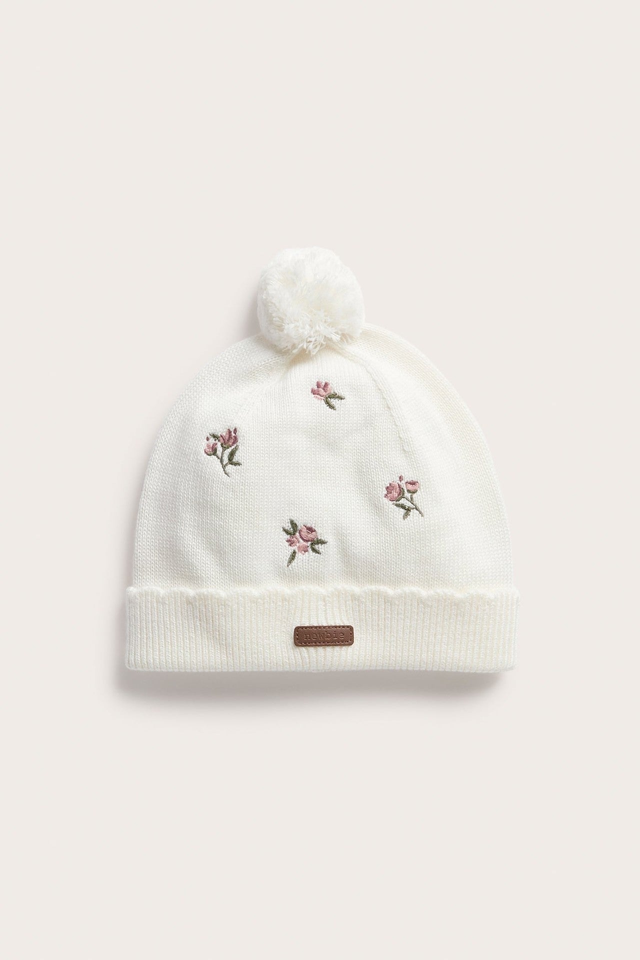 Baby & Kids floral knitted beanie