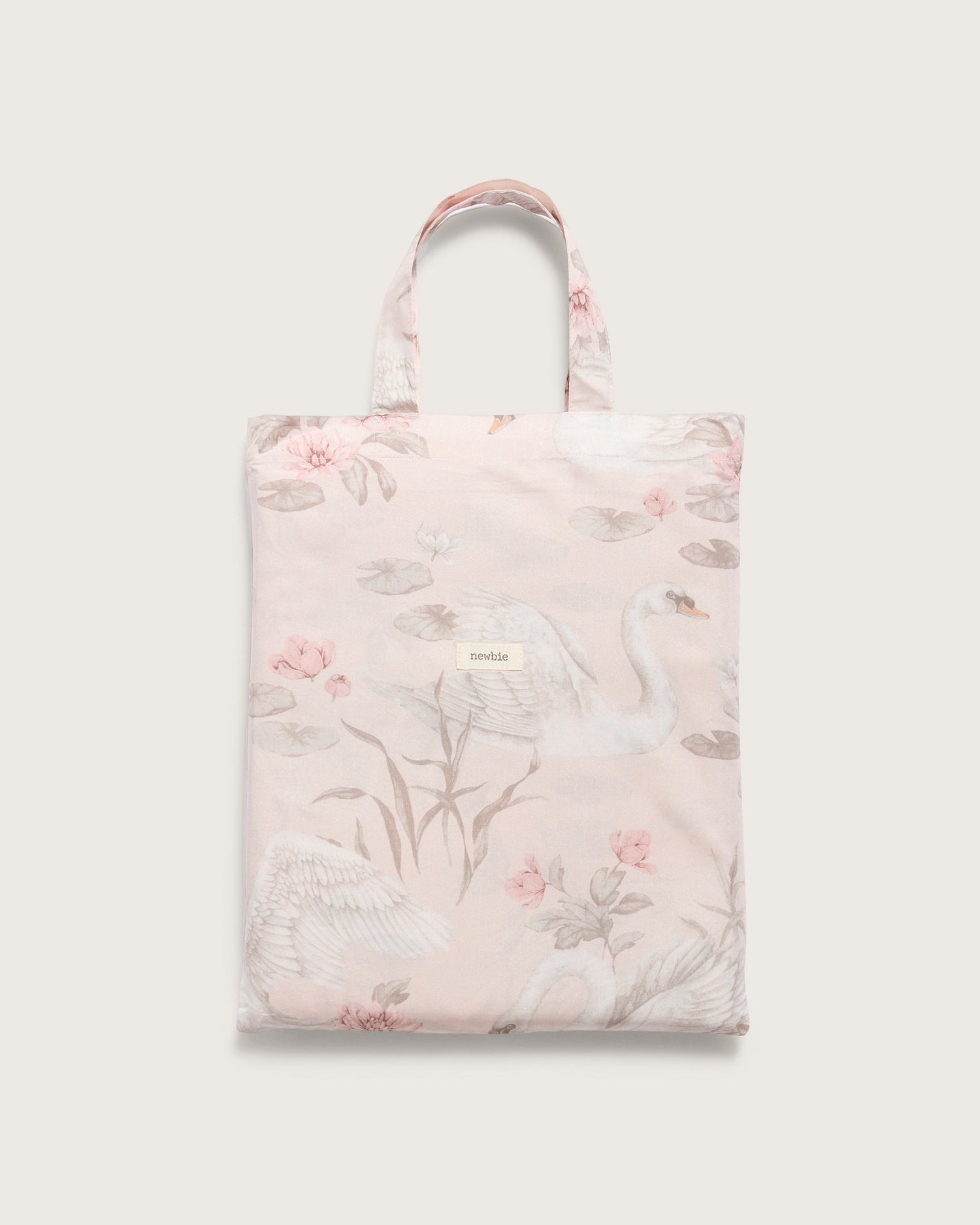 Kids pink swan lake combed cotton bedding 140x200
