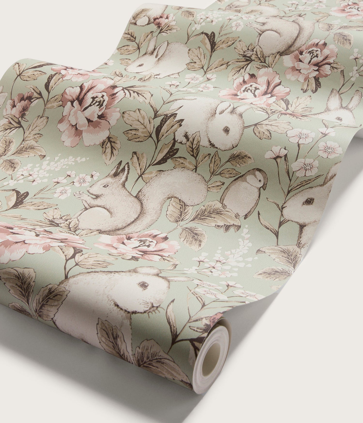 Magic Forest green animal wallpaper