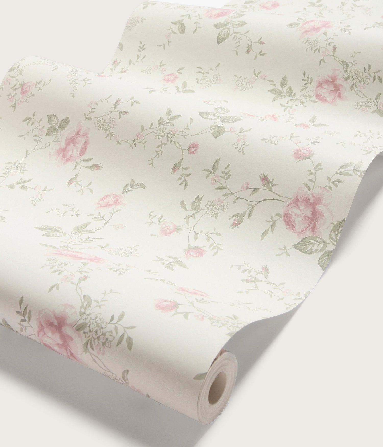 Rose Garden white wallpaper